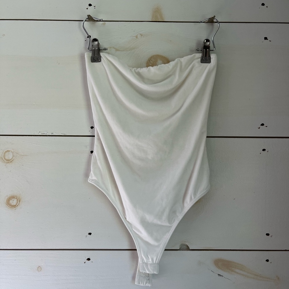 White Strapless bodysuit size S